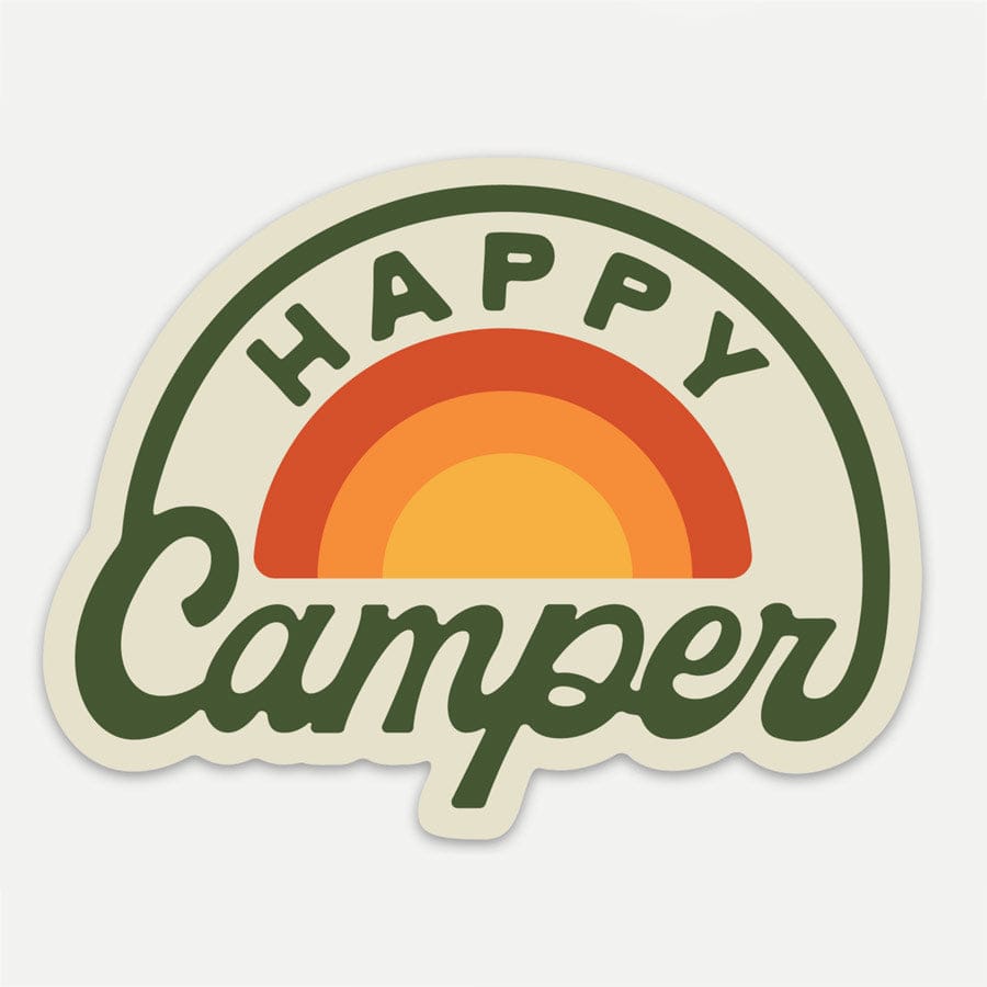 Happy Camper Sticker, Camping Stickers & Decals
