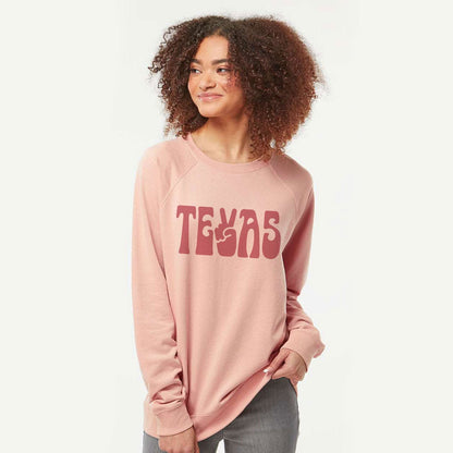 RIVER ROAD CLOTHING CO. Sweatshirt Peace Texas Sweatshirt | Rose