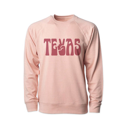 RIVER ROAD CLOTHING CO. Sweatshirt Peace Texas Sweatshirt | Rose