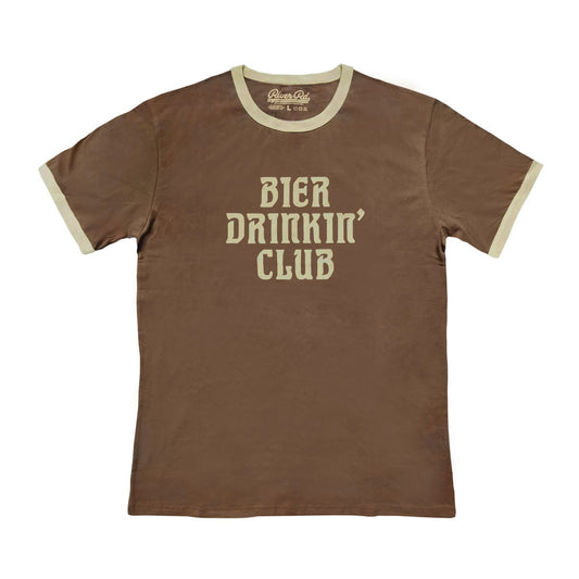 RIVER ROAD CLOTHING Shirts XS / Coyote Bier Drinkin' Club Oktoberfest Vintage Ringer | 2 Color Options