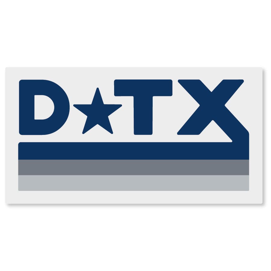 RIVER ROAD CLOTHING Stickers DTX Sticker (Dallas, Texas)