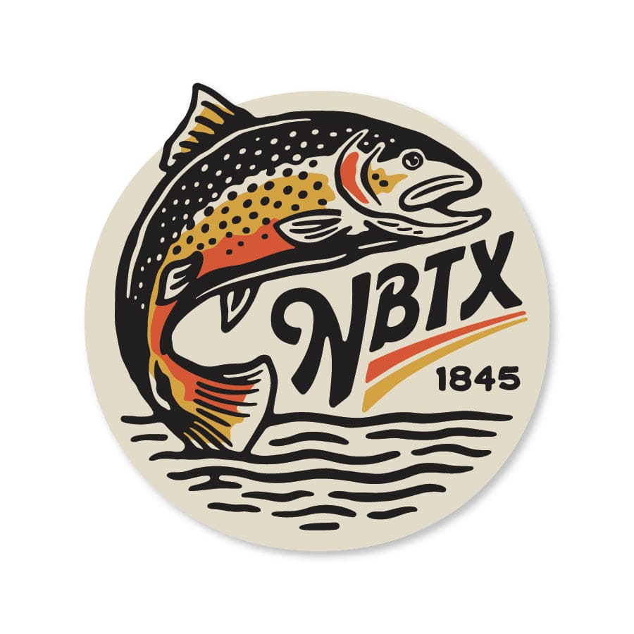 RIVER ROAD CLOTHING Stickers German Trout NBTX Sticker (New Braunfels, Texas)