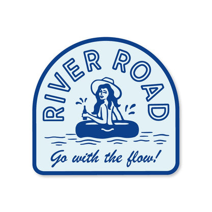 RIVER ROAD CLOTHING Stickers Go With The Flow Sticker