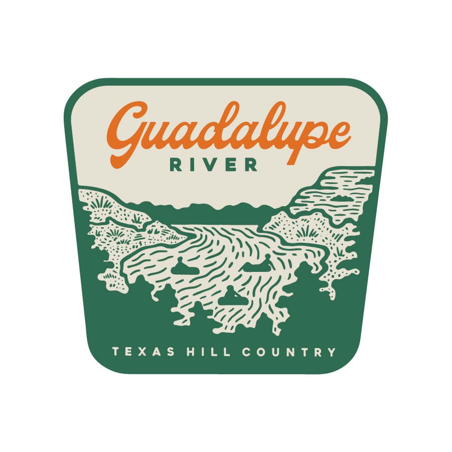 RIVER ROAD CLOTHING Stickers Guadalupe Hill Country Sticker