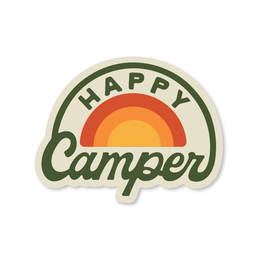 RIVER ROAD CLOTHING Stickers Happy Camper Sticker